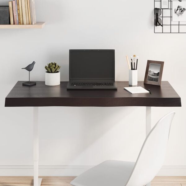 vidaXL Dessus de table bois massif trait&eacute; bordure assortie