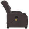 vidaXL Fauteuil de massage inclinable électrique Marron foncé Tissu