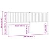 vidaXL T&ecirc;te de lit de remplacement m&eacute;tal noir 200 cm