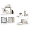 vidaXL &Eacute;tag&egrave;re murale flottante 4 pcs Blanc brillant 60x23,5x3,8cm MDF