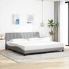 vidaXL Cadre de lit sans matelas Hanko gris clair 200x200 cm tissu