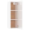 vidaXL Meuble TV Blanc brillant 30,5x30x90 cm Bois d&rsquo;ing&eacute;nierie
