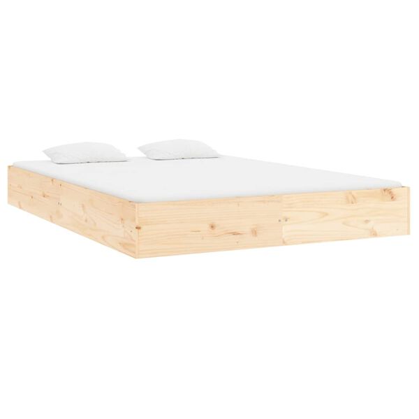 vidaXL Cadre de lit sans matelas bois massif 200x200 cm