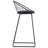 vidaXL Chaises de bar lot de 2 noir similicuir