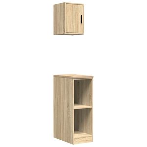 vidaXL Armoires de garage 2 pcs ch&ecirc;ne sonoma bois d'ing&eacute;nierie