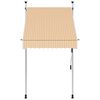 vidaXL Auvent rétractable manuel 100 cm Rayures oranges et blanches