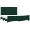 vidaXL Cadre de lit sans matelas vert fonc&eacute; 160x200 cm velours