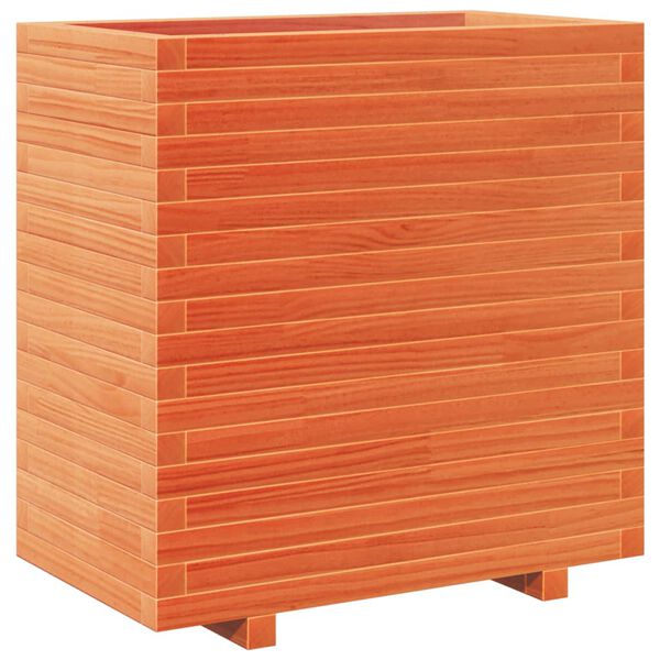 vidaXL Jardini&egrave;re cire marron 70x40x72,5 cm bois de pin massif