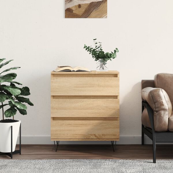 vidaXL Buffet Ch&ecirc;ne sonoma 60x35x70 cm Bois d'ing&eacute;nierie