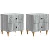 vidaXL Cabinet de chevet 2 pc Sonoma gris 43 x 34,5 x 48 cm