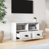 vidaXL Meuble TV blanc 80x35x50 cm bois d'ingénierie