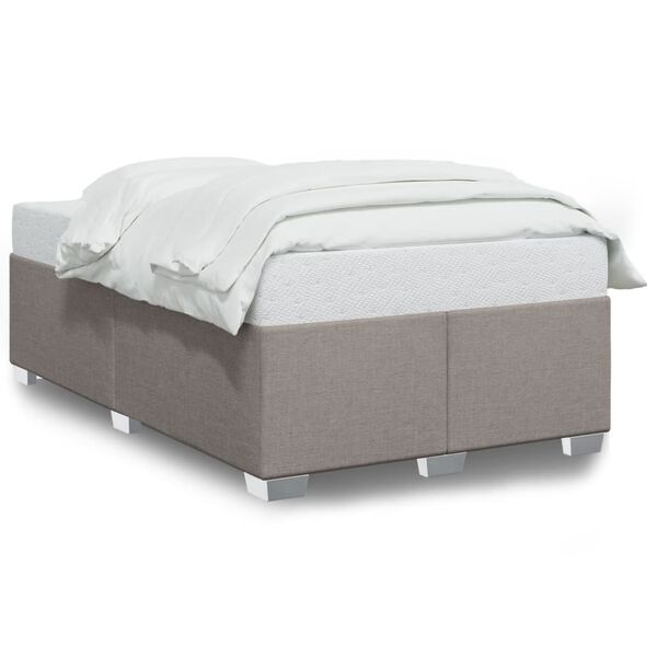 vidaXL Cadre de lit sans matelas taupe 120x200 cm tissu