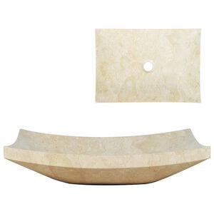 vidaXL &Eacute;vier 50 x 35 x 12 cm Marbre Cr&egrave;me