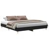vidaXL Cadre de lit Ch&ecirc;ne noir 203 x 163 x 25 cm Bois d'ing&eacute;nierie