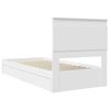 vidaXL Lit de Rangement Blanc 90 x 190 cm Bois d'ing&eacute;nierie