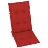 vidaXL Chaises de jardin lot de 2 avec coussins rouge Teck massif