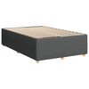 vidaXL Sommier &agrave; lattes de lit avec matelas Gris fonc&eacute; 120x200cm Tissu