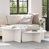 vidaXL Table basse 2 pcs Blanc Bois massif en pin