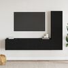 vidaXL Ensemble meuble TV 4 pcs Chêne noir 130,5 x 30 x 140 cm