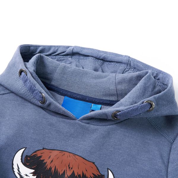 Sweat &agrave; capuche pour enfants bleu m&eacute;lange 104