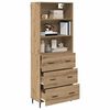 vidaXL Haut Armoire avec tiroir Ch&ecirc;ne artisanal 69,5 x 34 x 180 cm