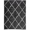 vidaXL Tapis shaggy &agrave; poils longs moderne noir et cr&egrave;me 300x400 cm
