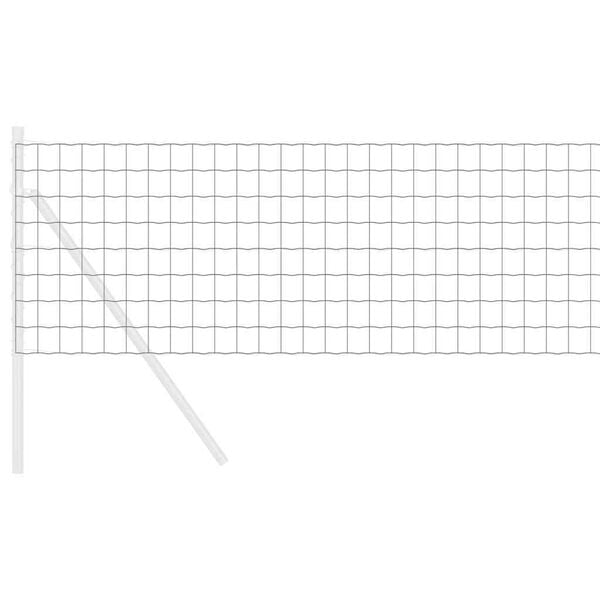 vidaXL Cl&ocirc;ture Euro Gris 0.4 x 10 m Fer rev&ecirc;tu de PVC