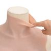 vidaXL Plastron en silicone naturel coupe E