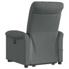 vidaXL Fauteuil inclinable de massage &eacute;lectrique Gris fonc&eacute; Tissu