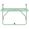 vidaXL Table Suspendue de Balcon Vert menthe 60 x 39 x 65 cm Acier