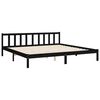 vidaXL Cadre de lit sans matelas noir 200x200 cm bois massif de pin