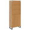 vidaXL Haut Armoire 2 pcs Ch&ecirc;ne artisanal Bois Agglom&eacute;r&eacute; et Verre