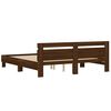 vidaXL Cadre de lit sans matelas ch&ecirc;ne marron 200x200 cm