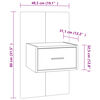 vidaXL Table de chevet murale Sonoma gris