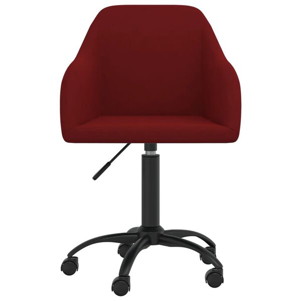 vidaXL Chaise pivotante de salle &agrave; manger Rouge bordeaux Velours