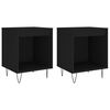 vidaXL Tables de chevet 2 pcs noir 40x35x50 cm bois d&rsquo;ing&eacute;nierie