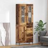 vidaXL Haut Armoire avec tiroir 2 pcs Bois ancien Bois d'ing&eacute;nierie