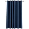 vidaXL Rideau occultant Aspect de lin avec &oelig;illets Bleu 290x245 cm