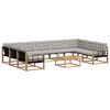 vidaXL Ensemble de canap&eacute;s d'ext&eacute;rieur 10 pc Blanc et gris clair