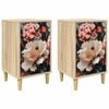 vidaXL Table de chevet BORNE 2 pc Ch&ecirc;ne Sonoma 36 x 33 x 60 cm