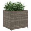 vidaXL Jardini&egrave;res 2 pcs gris 36x30x32 cm r&eacute;sine tress&eacute;e