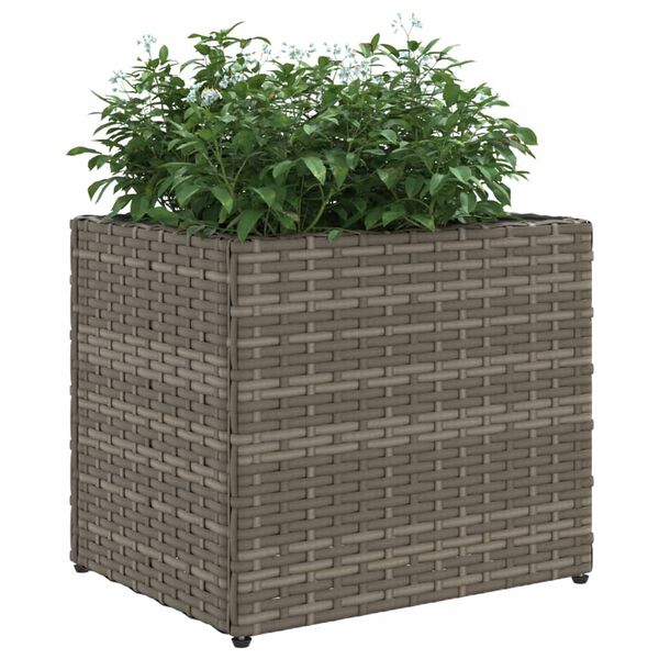 vidaXL Jardini&egrave;res 2 pcs gris 36x30x32 cm r&eacute;sine tress&eacute;e