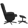 vidaXL Fauteuil de massage inclinable avec repose-pied noir tissu