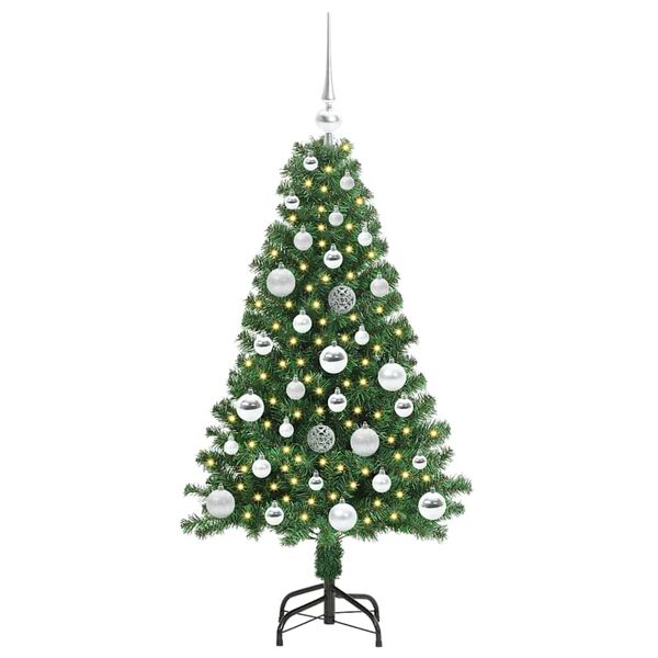 vidaXL Sapin de Noël artificiel Vert 120 cm PVC, Acier et Plastique