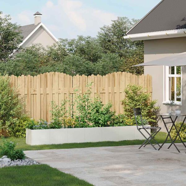 vidaXL Jardini&egrave;re blanc 280x40x40 cm acier lamin&eacute; &agrave; froid