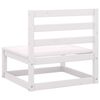 vidaXL Salon de jardin 2 pcs avec coussins Blanc Bois de pin massif
