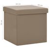 vidaXL Tabourets de rangement pliables lot de 2 cappuccino PVC