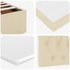 VidaXL Cadre de lit ottoman avec matelas cr&egrave;me 140x190 cm tissu