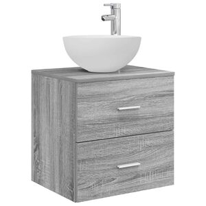 vidaXL Vanit&eacute; de lavabo mural Sonoma gris 49,5 x 41 x 64,5 cm