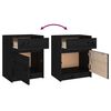 vidaXL Tables de chevet 2 pcs Noir 40x31x50 cm Bois de pin massif